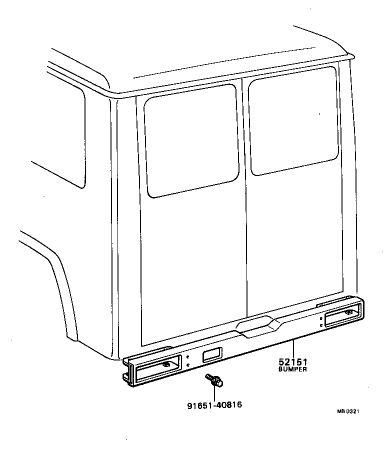 52105-87602 BUMPER ASSY, REAR product image