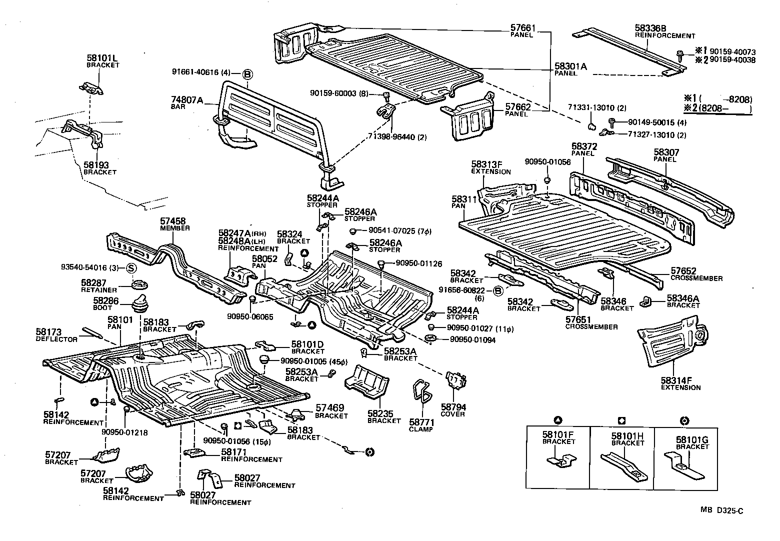 57208-10020 BRACKET SUB-ASSY, ENGINE REAR MOUNTING MEMBER product image