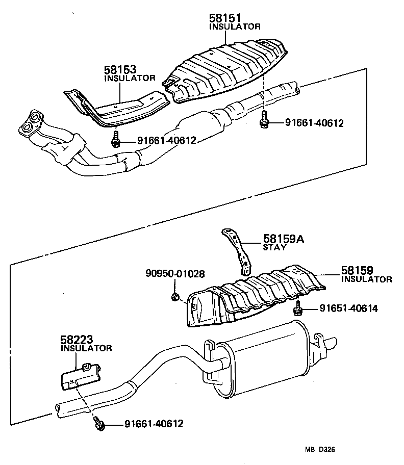 58321-96440 INSULATOR, CENTER FLOOR HEAT, NO.2 product image