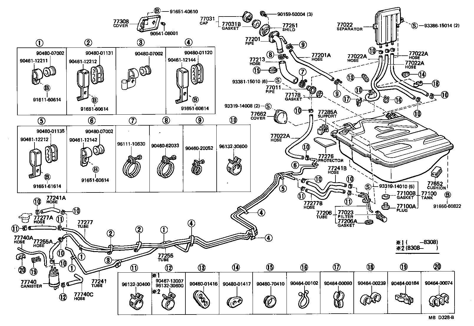 77023-14020 FILTER SUB-ASSY, FUEL SUCTION TUBE product image
