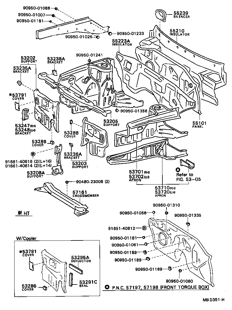 53701-20925 APRON SUB-ASSY, FRONT FENDER, RH product image
