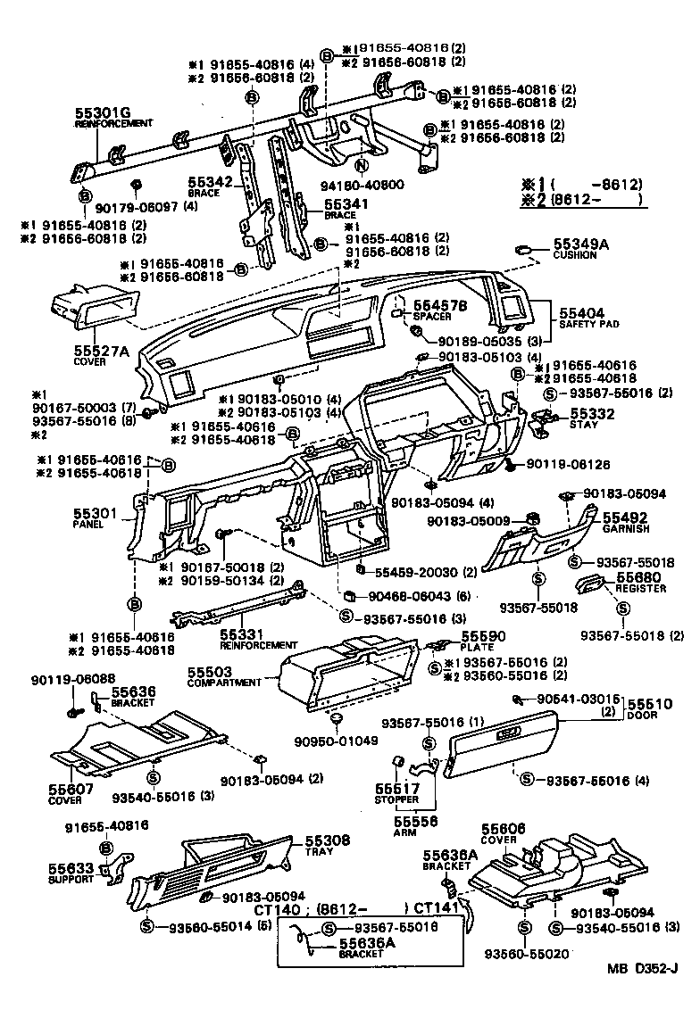 55522-20040 COVER, RADIO TUNER OPENING product image