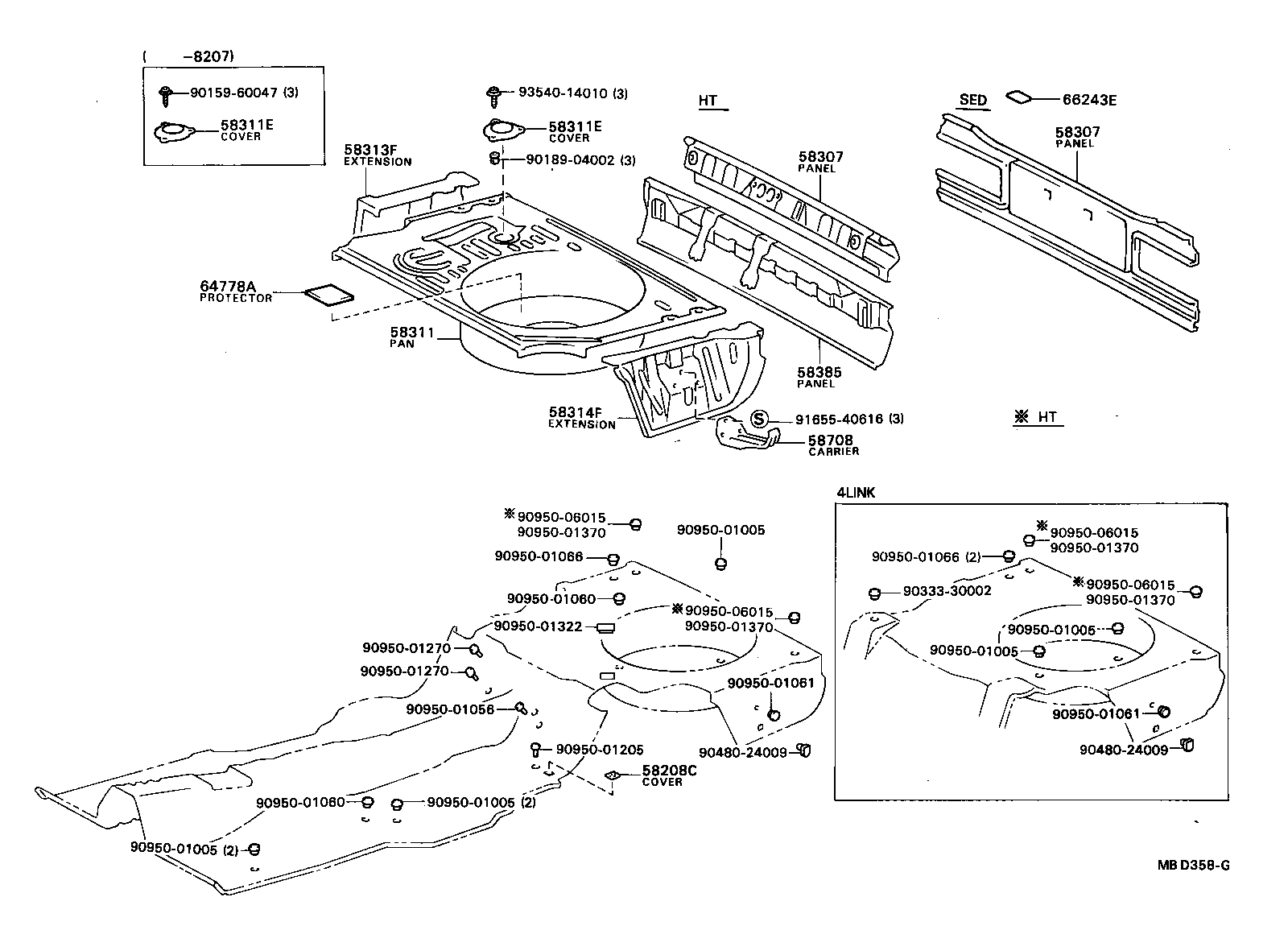 58307-91D01 PANEL SUB-ASSY, BODY LOWER BACK product image