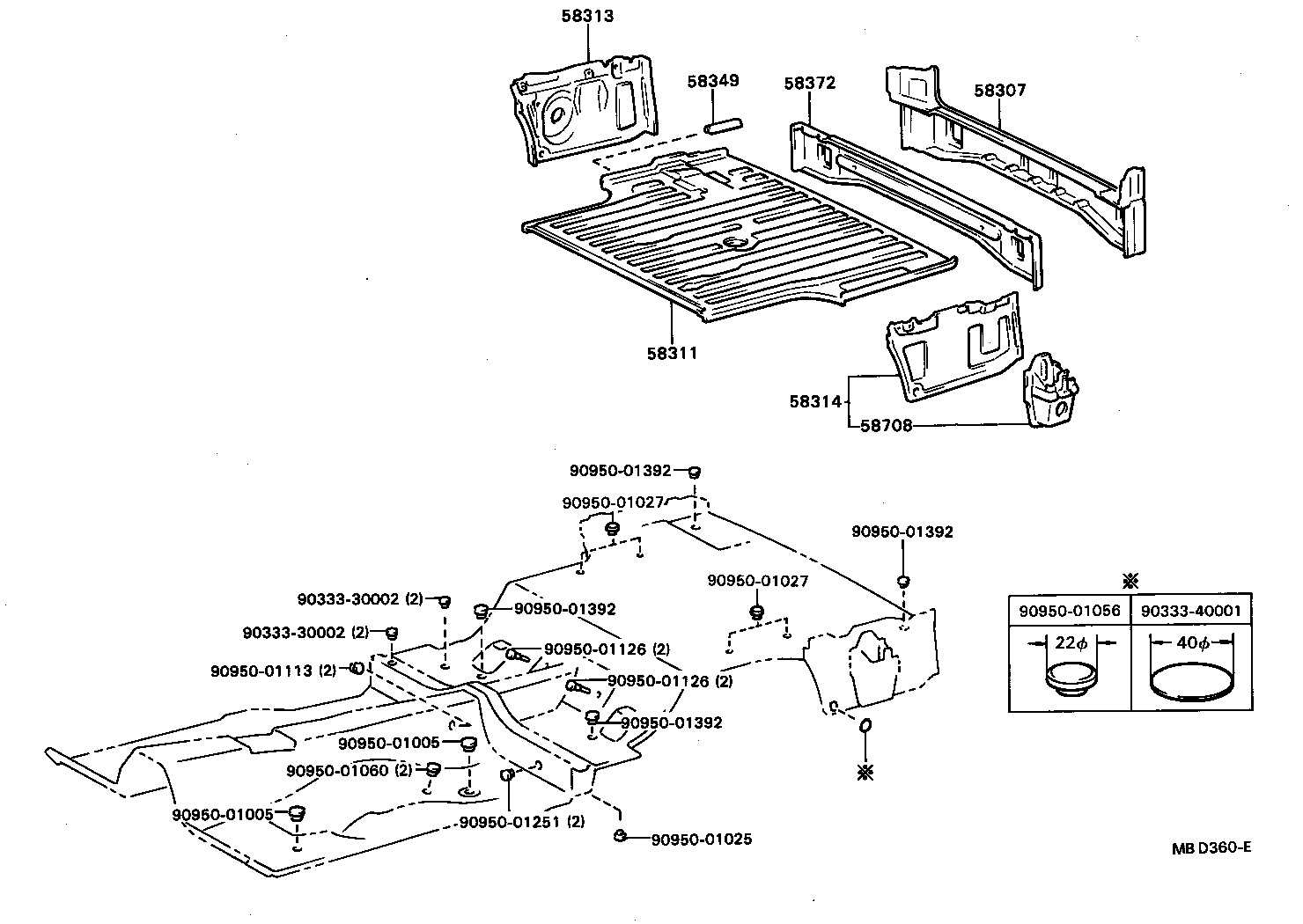 58307-91D01 PANEL SUB-ASSY, BODY LOWER BACK product image