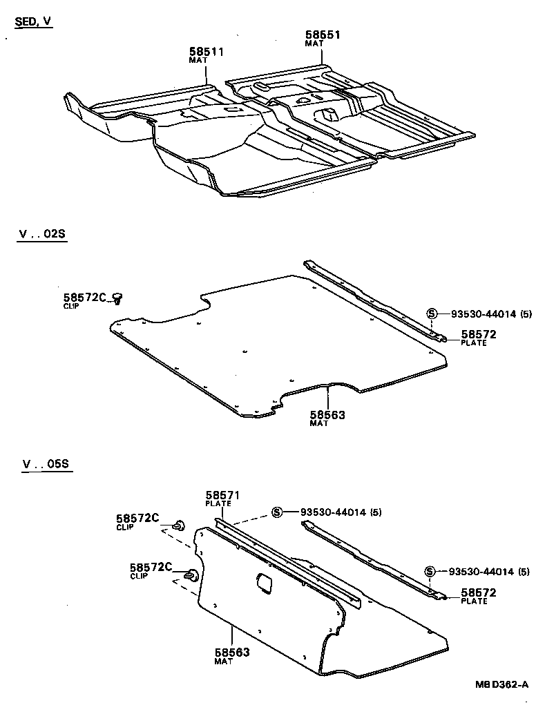 58514-20850 MAT, FLOOR, REAR product image