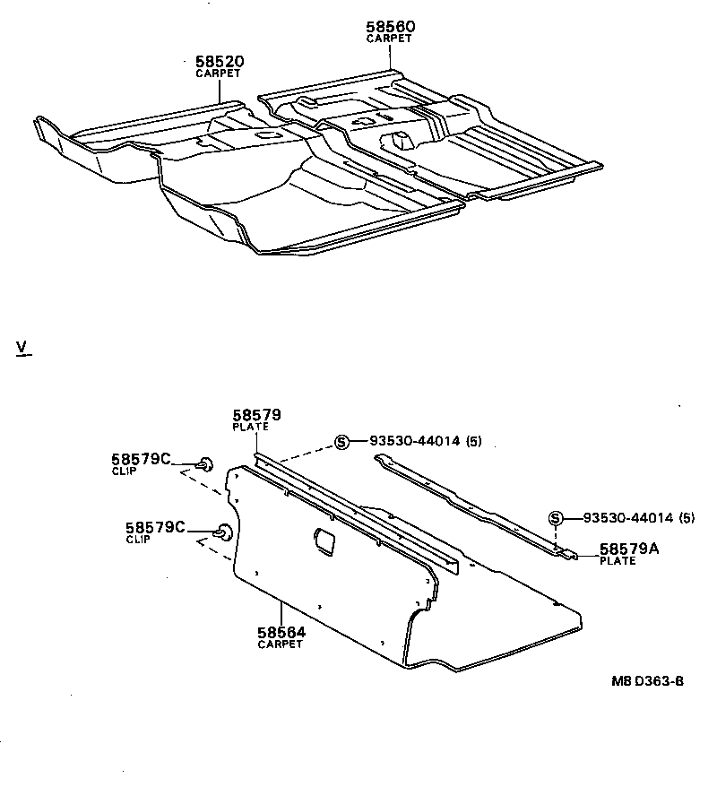 58514-20850 MAT, FLOOR, REAR product image