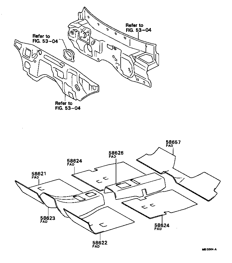 58626-14030 PAD, FLOOR SILENCER, REAR CENTER product image