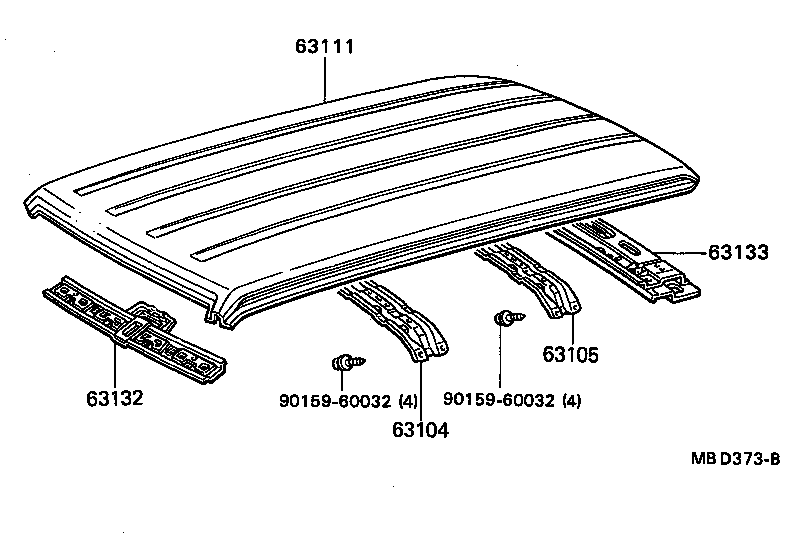 63111-20130 PANEL, ROOF product image
