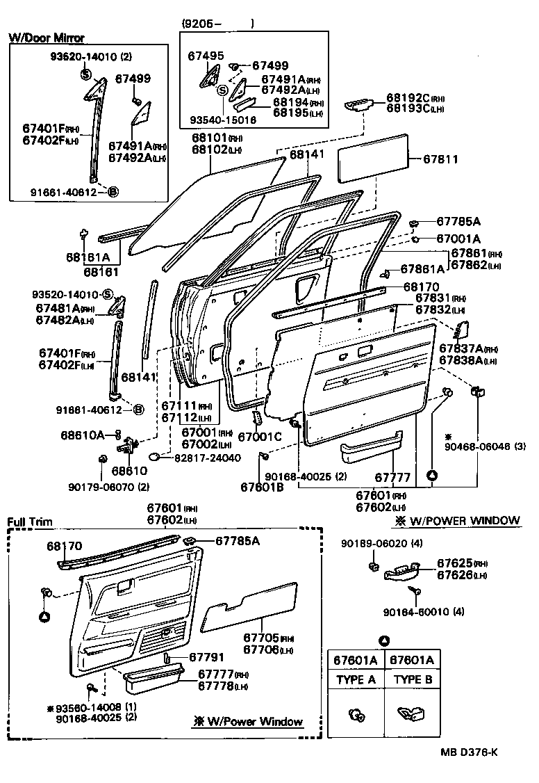 67002-14280 PANEL SUB-ASSY, FRONT DOOR, LH product image