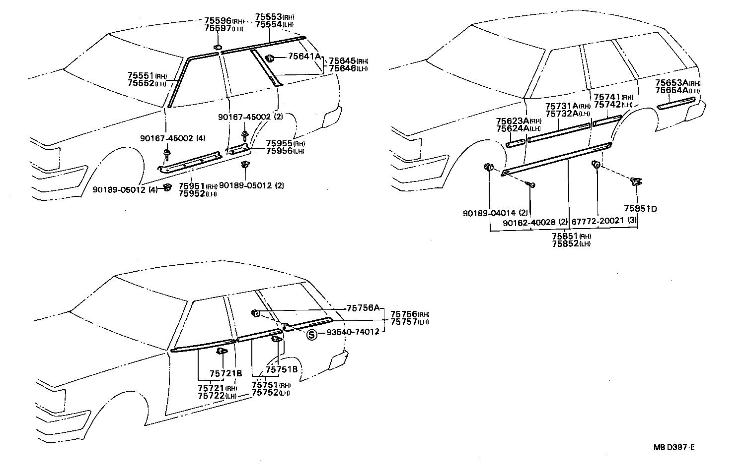 75552-91D01 MOULDING, ROOF DRIP SIDE FINISH, LH product image