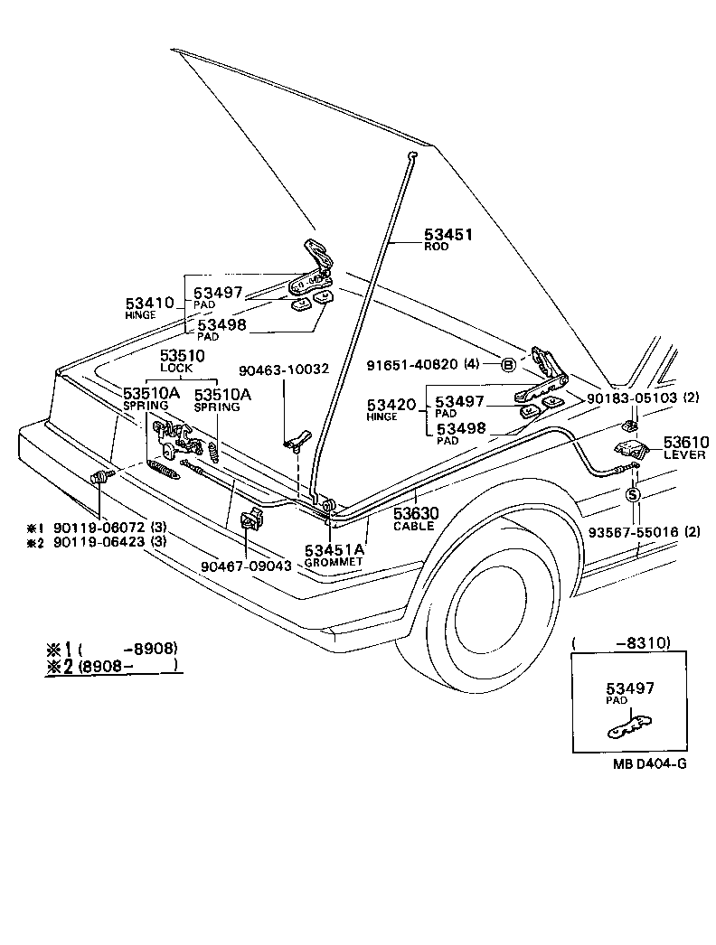 53510-20110 LOCK ASSY, HOOD product image