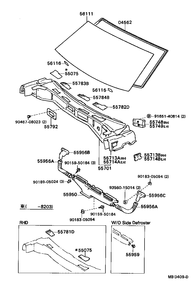 55700-14420 PANEL SUB-ASSY, COWL product image
