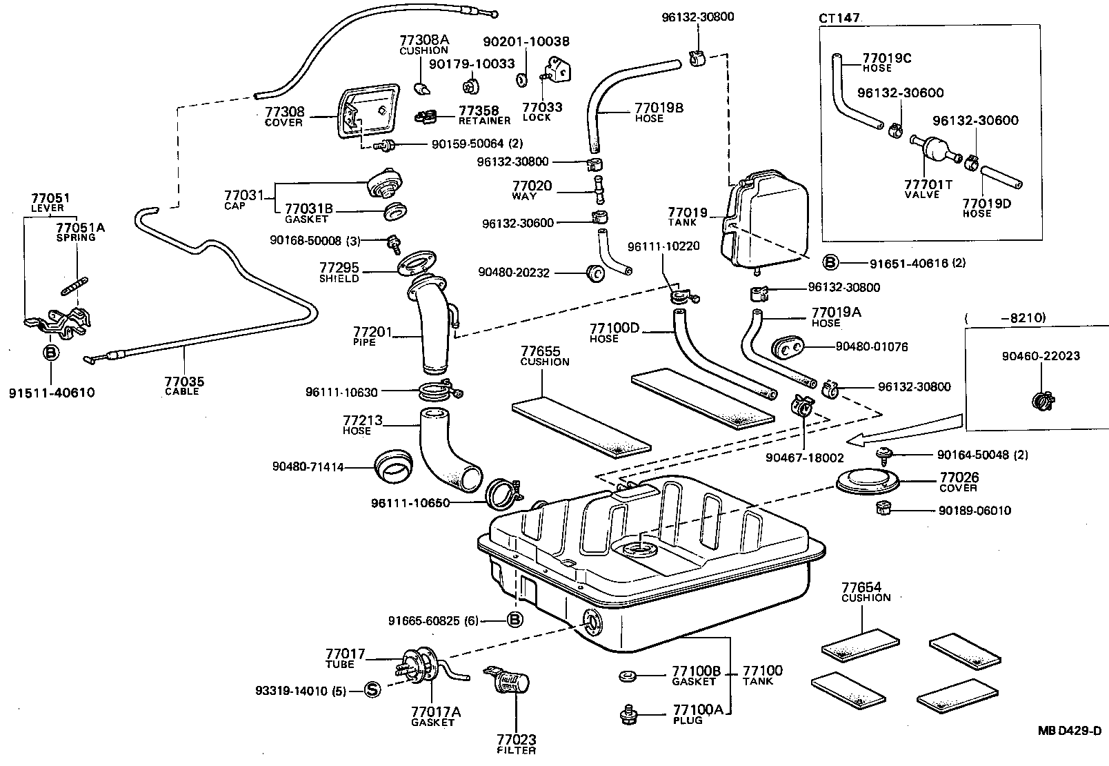 77001-20340 TANK ASSY, FUEL (LPG) product image