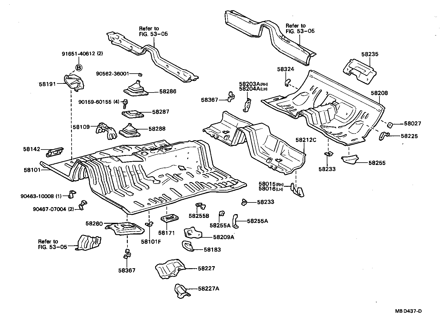 57443-91C02 REINFORCEMENT, BELT ANCHOR TO FLOOR PAN, RH product image