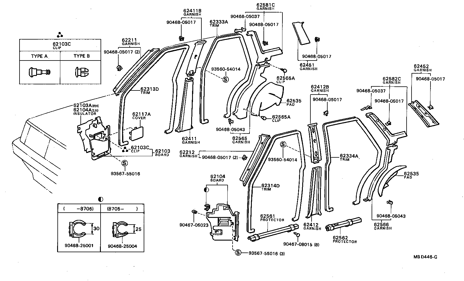 62102-14200 BOARD SUB-ASSY, COWL SIDE TRIM, LH product image