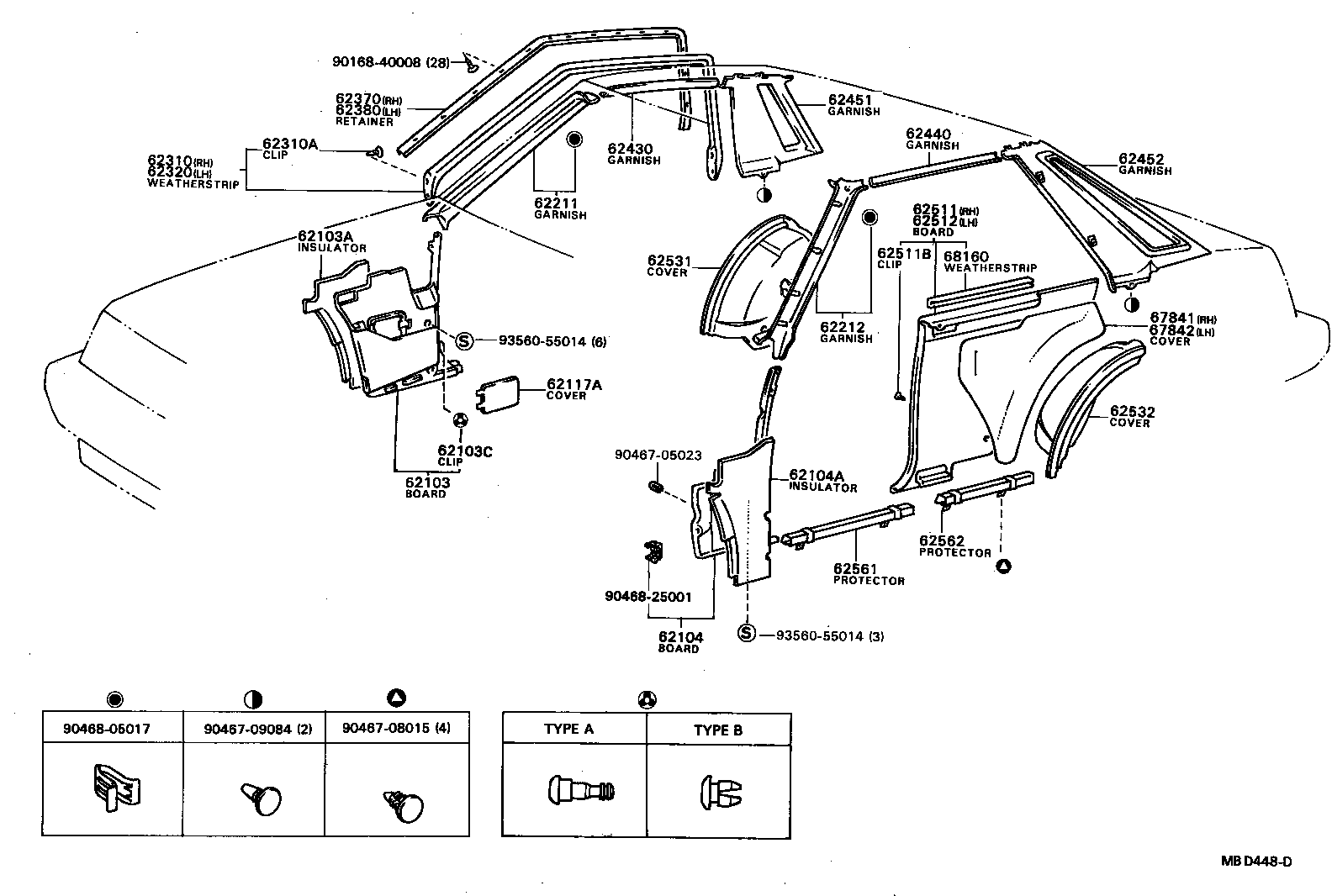 62102-14200 BOARD SUB-ASSY, COWL SIDE TRIM, LH product image