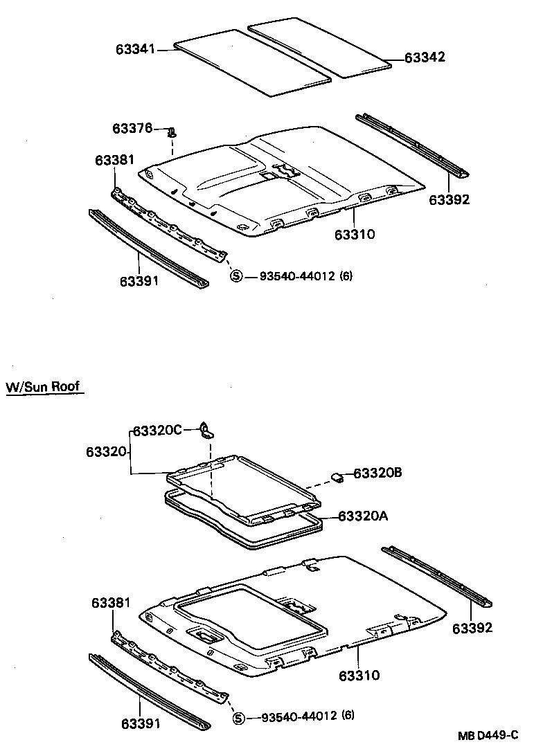63343-91D01 PAD, ROOF SILENCER, NO.1 product image