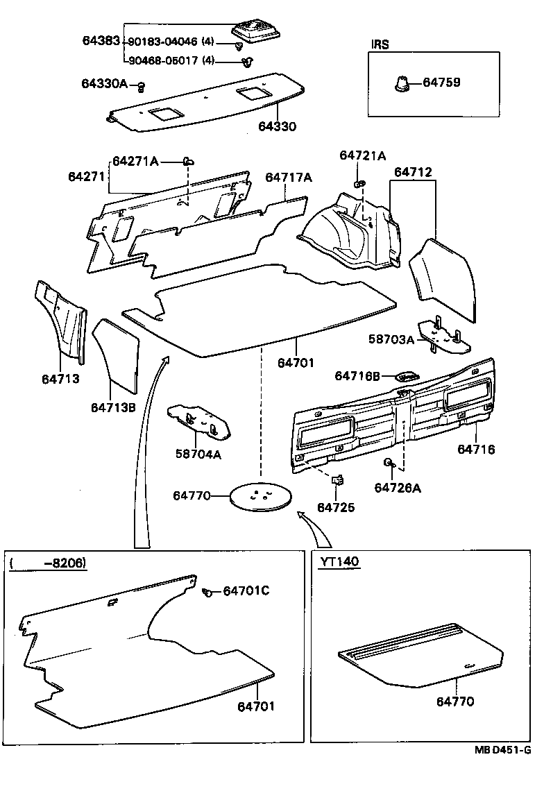 64770-20041 COVER ASSY, SPARE WHEEL product image
