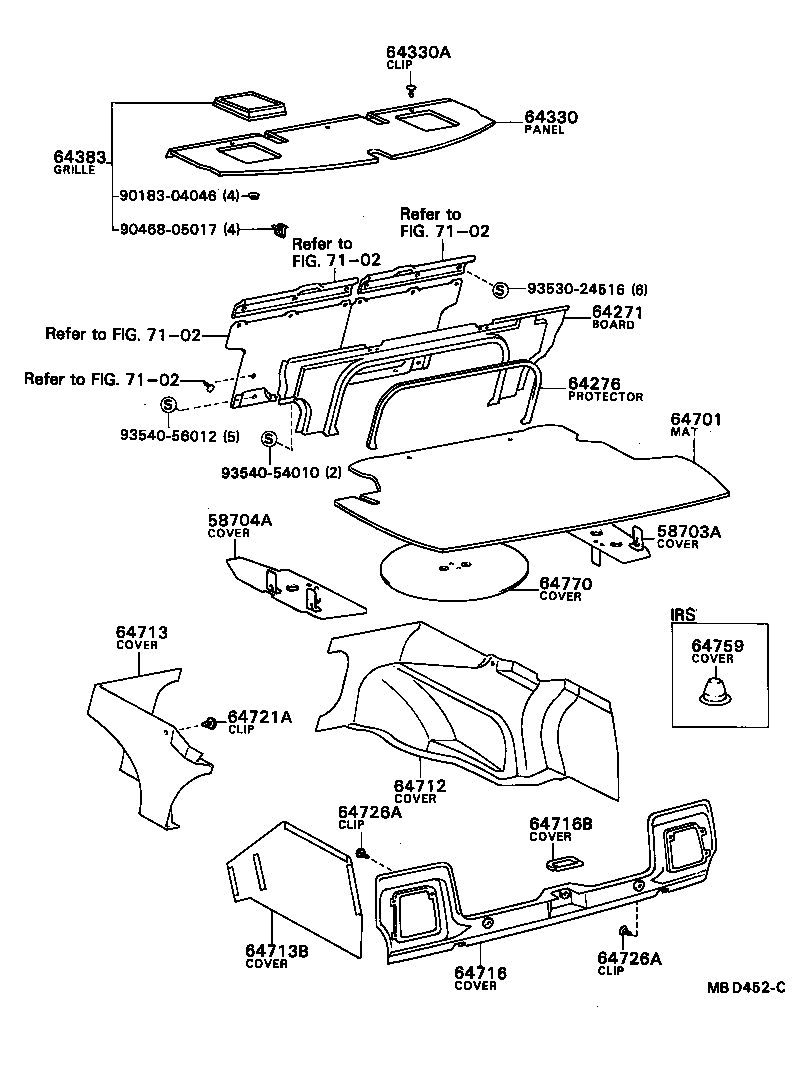 64770-20041 COVER ASSY, SPARE WHEEL product image