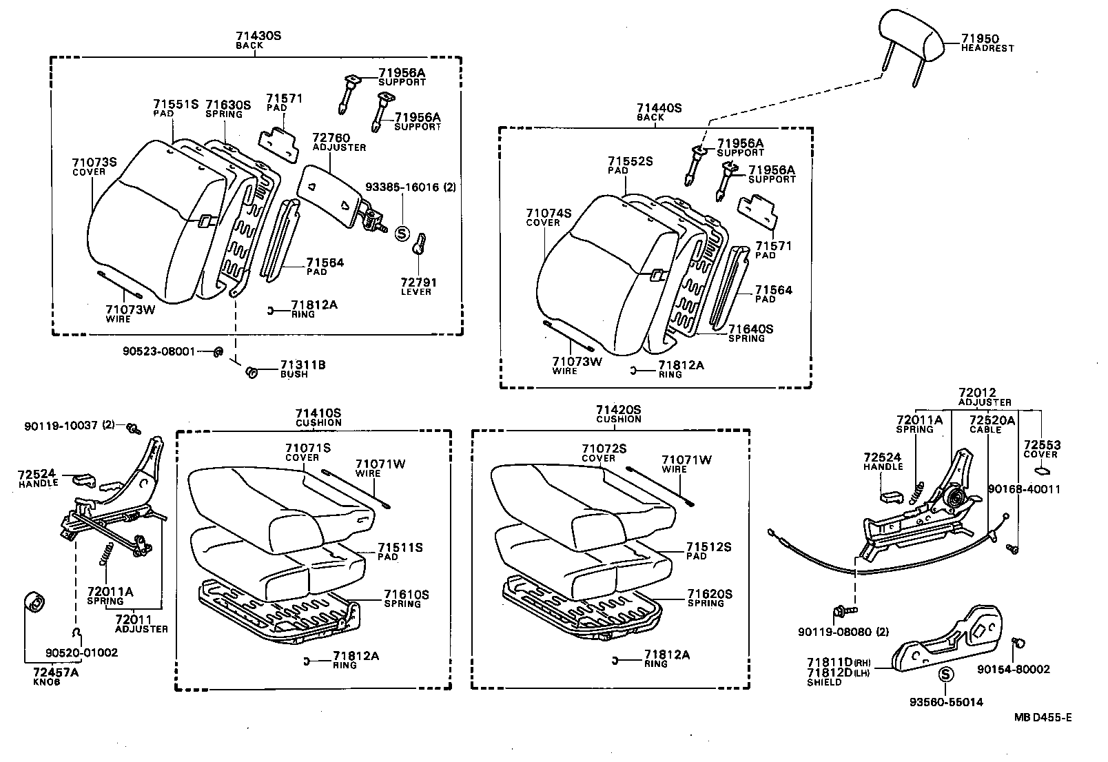 71630-91D02 SPRING ASSY, FRONT SEAT BACK, RH(FOR SEPARATE TYPE) product image