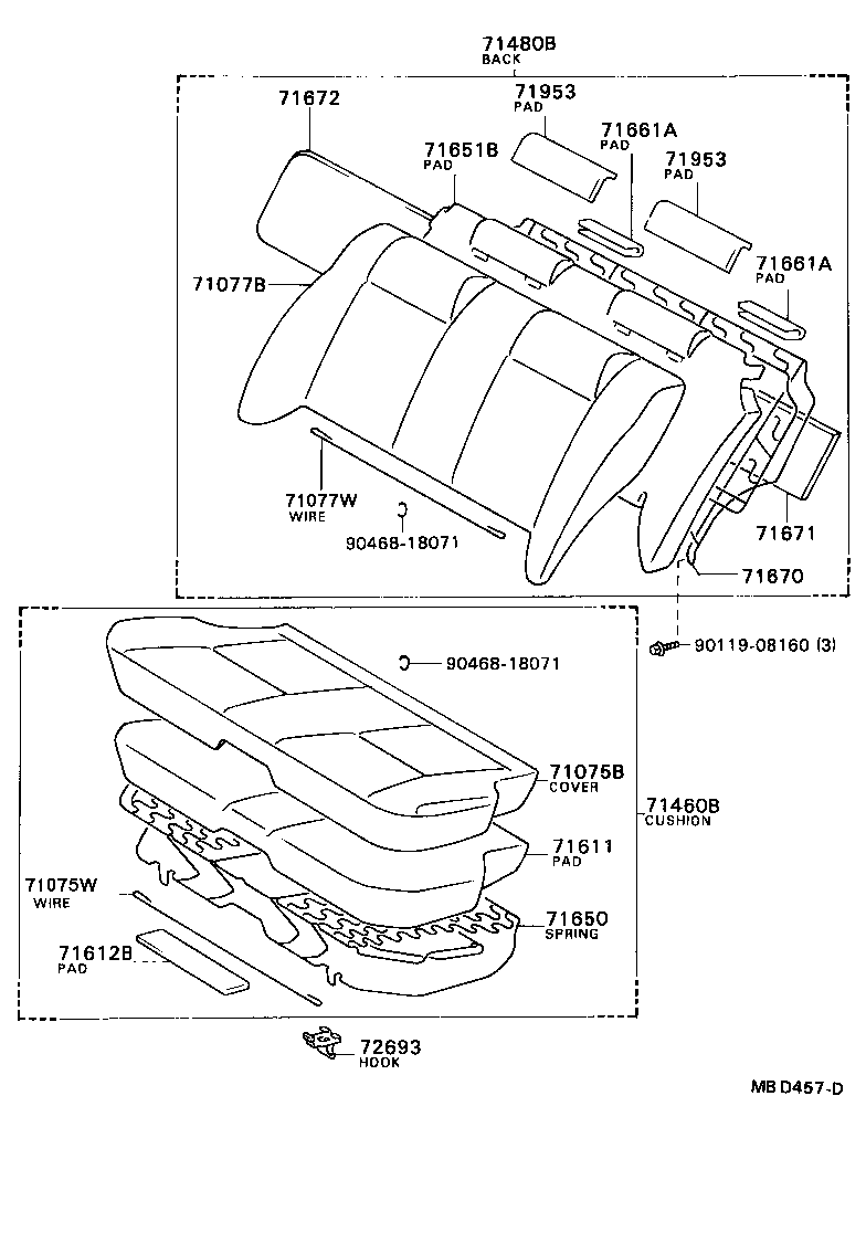 71015-91D01 SPRING ASSY, REAR SEAT CUSHION product image