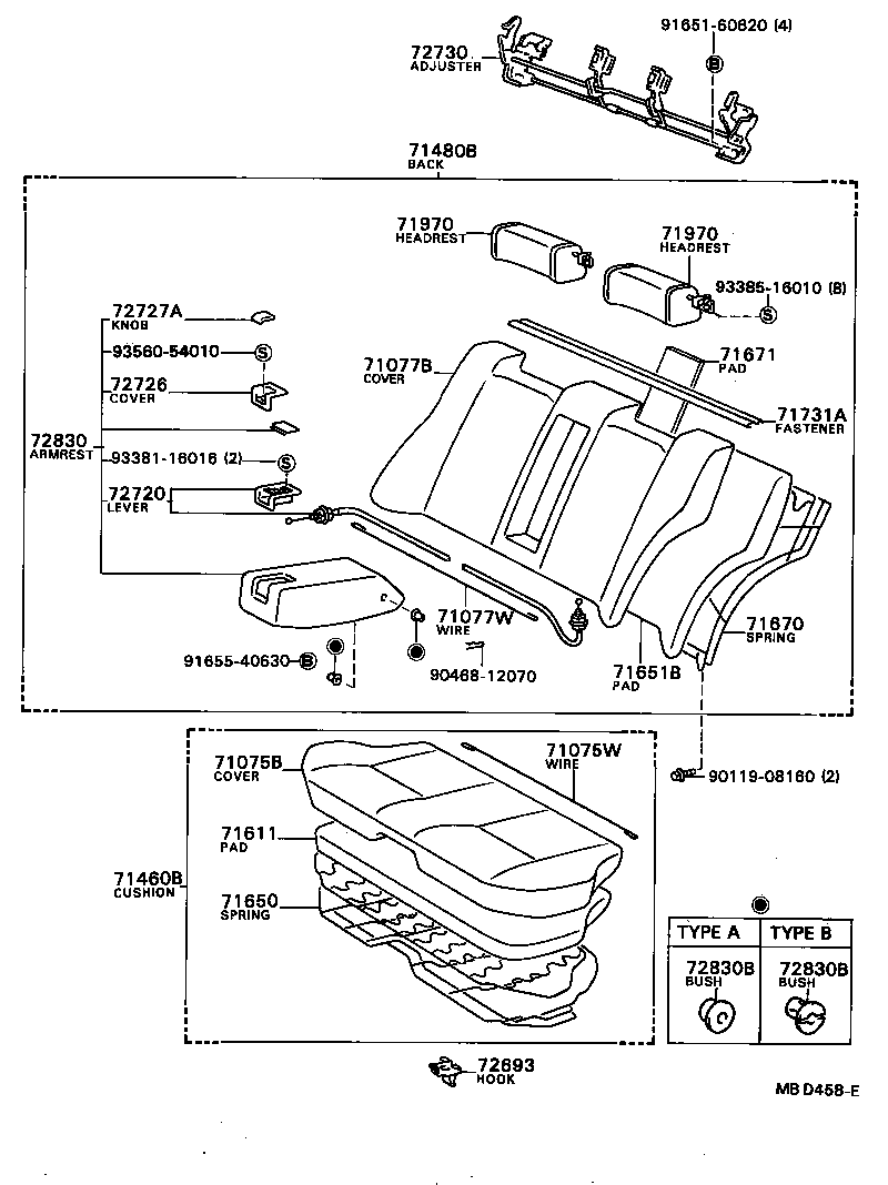 71015-91D01 SPRING ASSY, REAR SEAT CUSHION product image