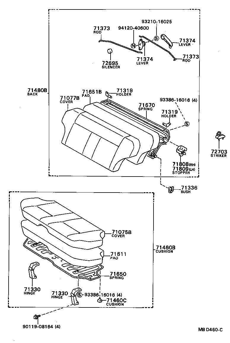 71015-91D01 SPRING ASSY, REAR SEAT CUSHION product image