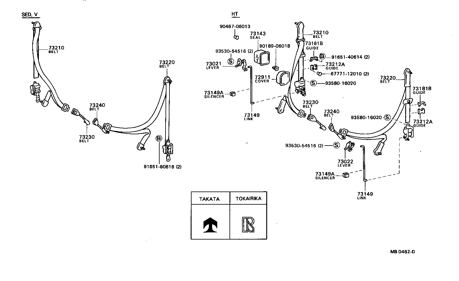 73223-91D01 COVER, SEAT BELT RETRACTOR product image