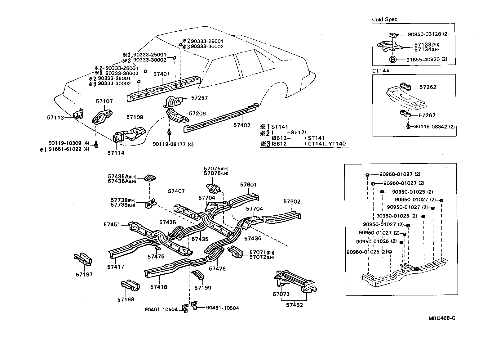 57609-91C01 CROSSMEMBER SUB-ASSY, REAR FLOOR, NO.3 product image