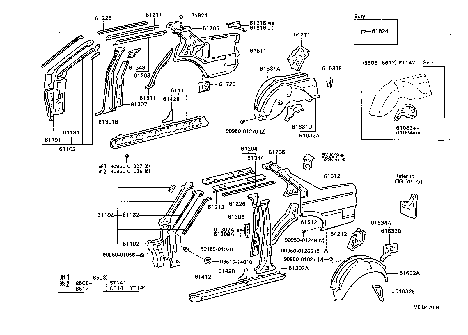 61601-20904 PANEL, QUARTER, RH product image