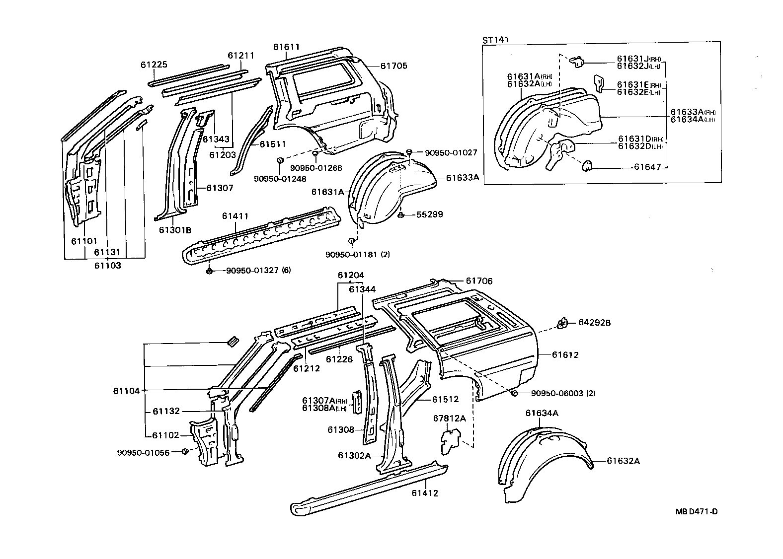 61601-20904 PANEL, QUARTER, RH product image