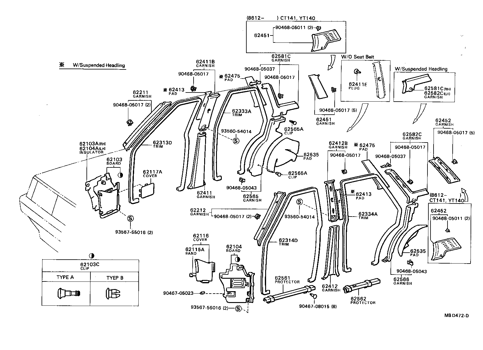 62333-91C01-16 TRIM, REAR DOOR OPENING, RH product image