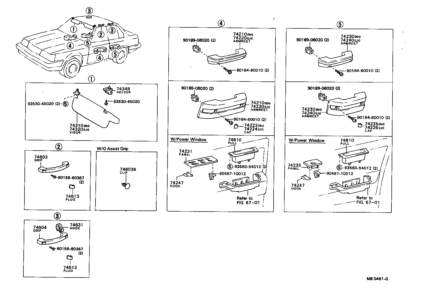 74231-91D03 PANEL, FRONT ARMREST BASE, UPPER RH product image