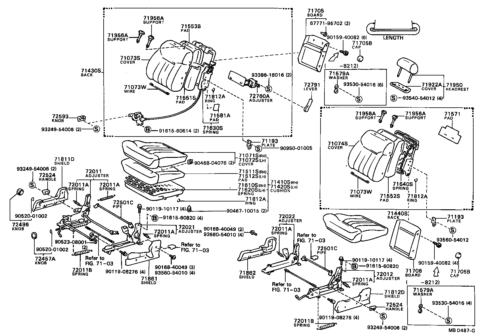 71630-32030 SPRING ASSY, FRONT SEAT BACK, RH(FOR SEPARATE TYPE) product image