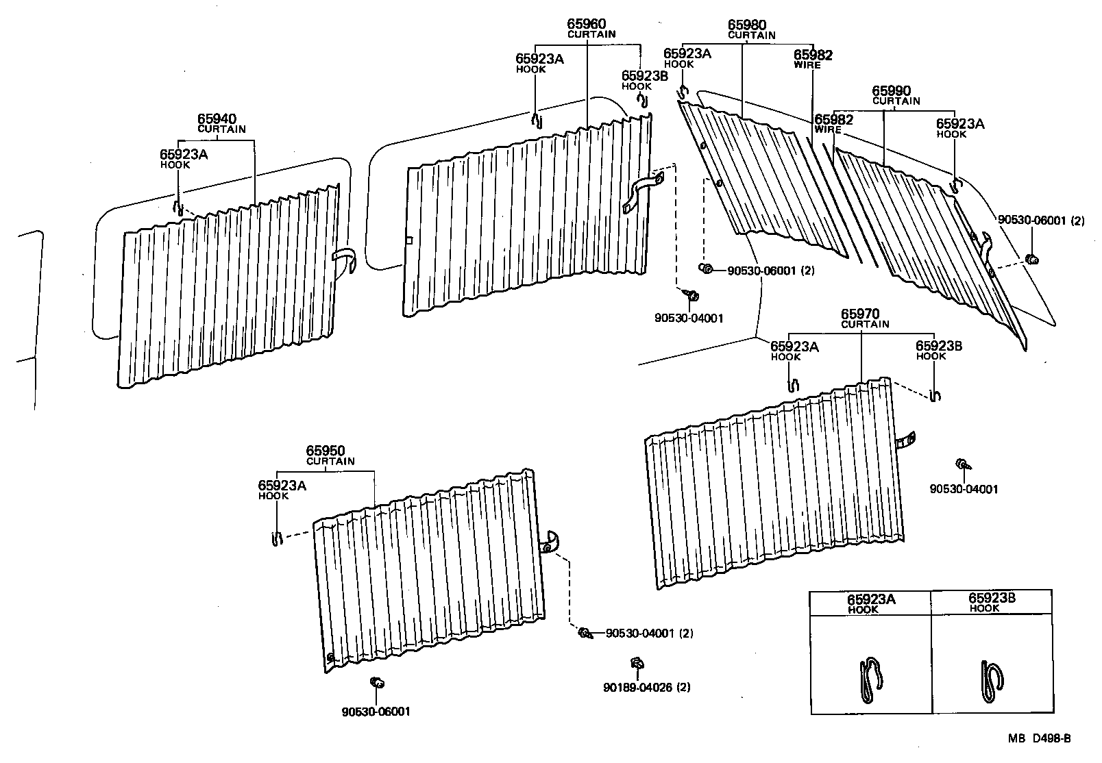 65923-95700 HOOK, CURTAIN, NO.1 product image