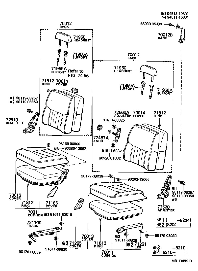 71208-95707 COVER ASSY, NO.1 SEAT CUSHION product image
