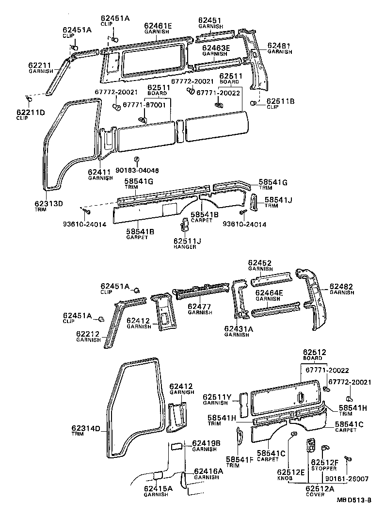 58601-87002 TRIM, QUARTER CARPET, SIDE, REAR product image