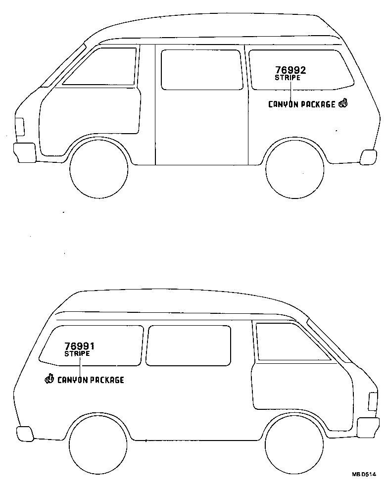 75976-87010 STRIPE, SIDE, LH NO.2(FOR LOWER) product image