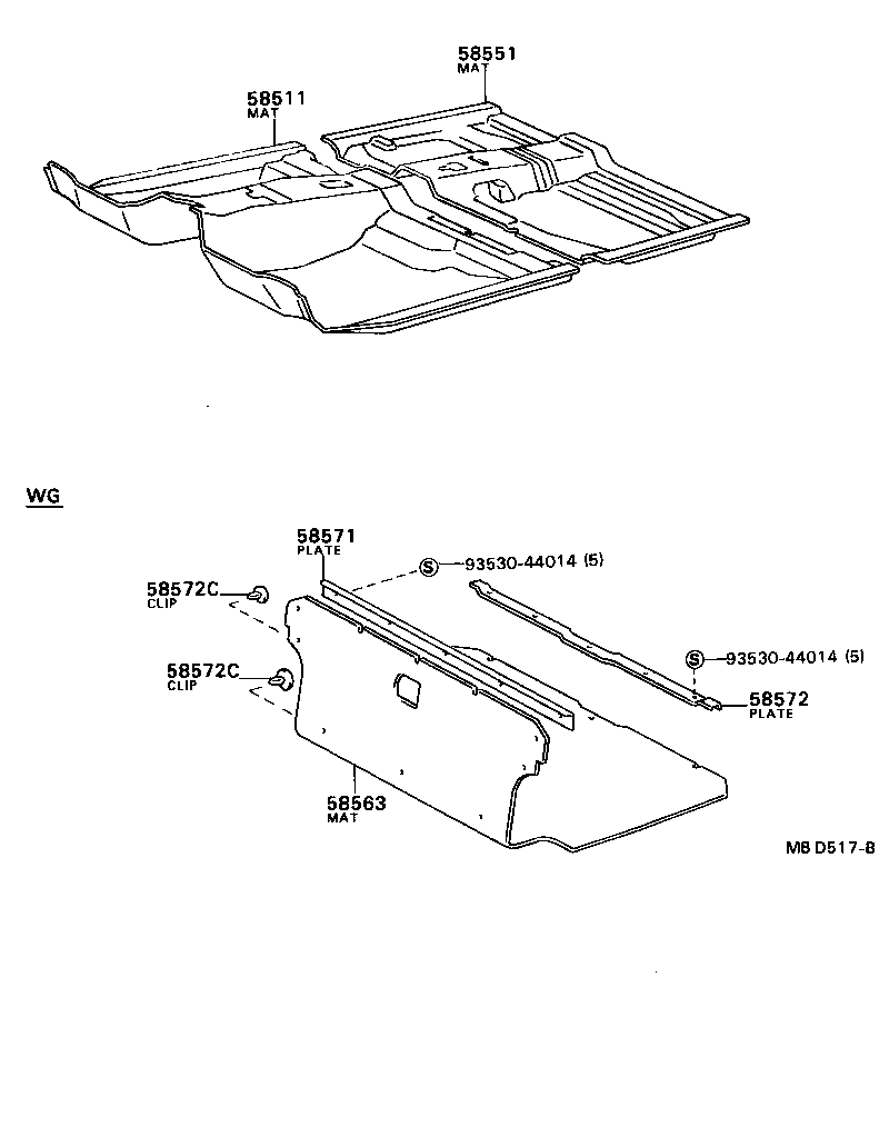 58573-91C01 SET PLATE, REAR FLOOR MAT, REAR product image