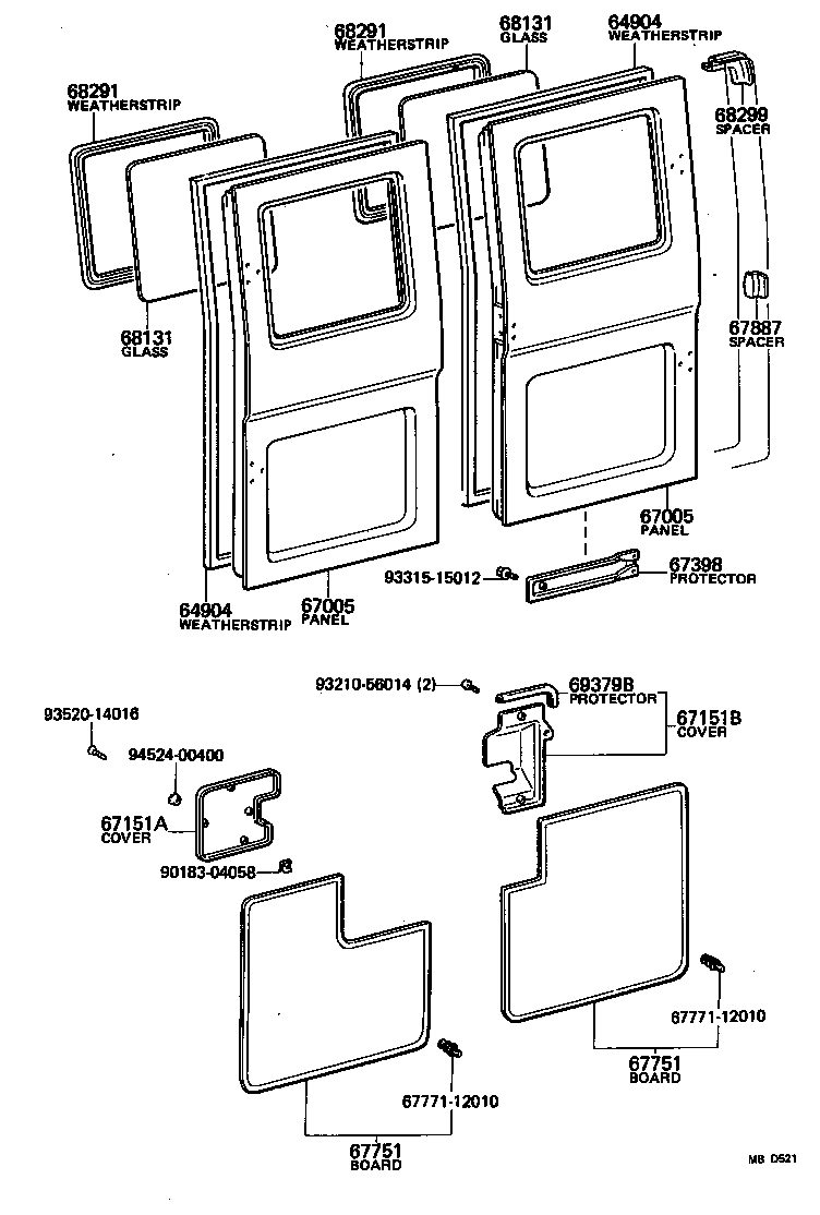 67005-90800 GATE SUB-ASSY, REAR SWING, RH product image