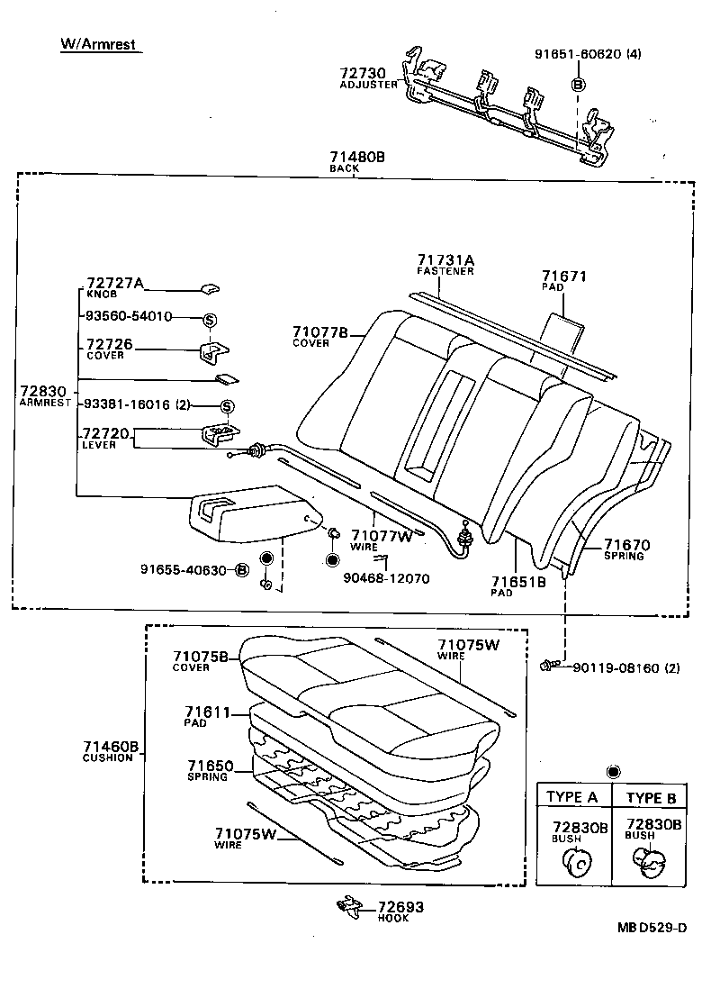 71650-20190 SPRING ASSY, REAR SEAT CUSHION product image