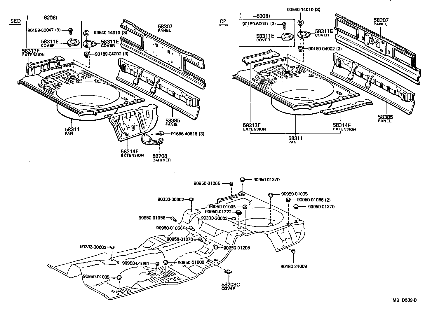 58015-20011 REINFORCEMENT, BELT ANCHOR TO FLOOR PAN, RH product image