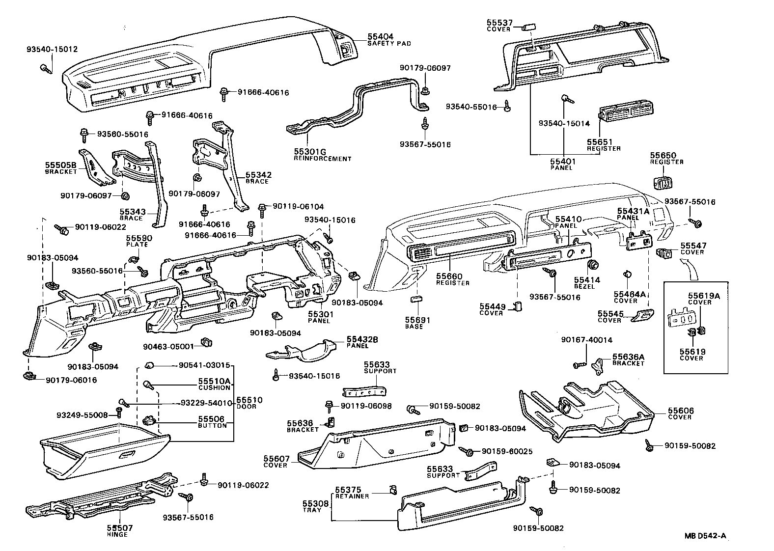 55031-12010 REINFORCEMENT, INSTRUMENT PANEL, NO.1 product image
