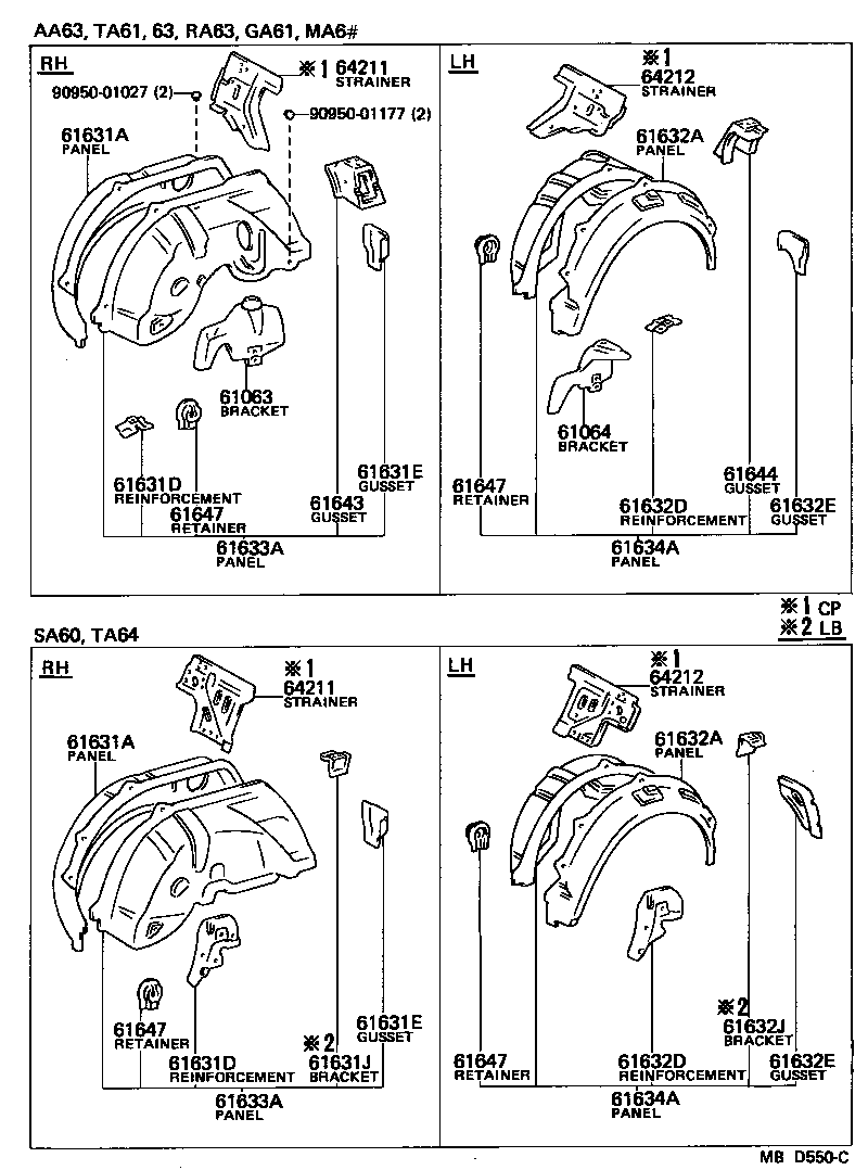 61602-1B130 PANEL, QUARTER, LH product image
