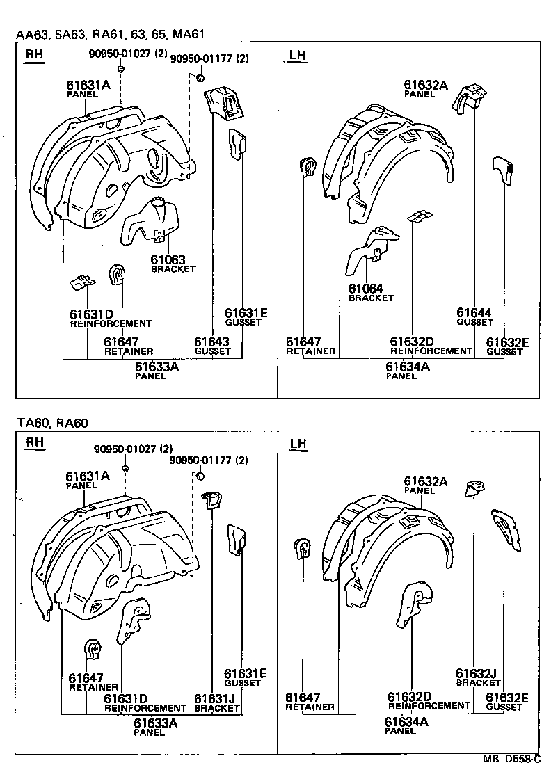 61601-14860 PANEL, QUARTER, RH product image