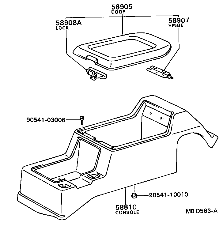 58811-95405 CONSOLE ASSY product image