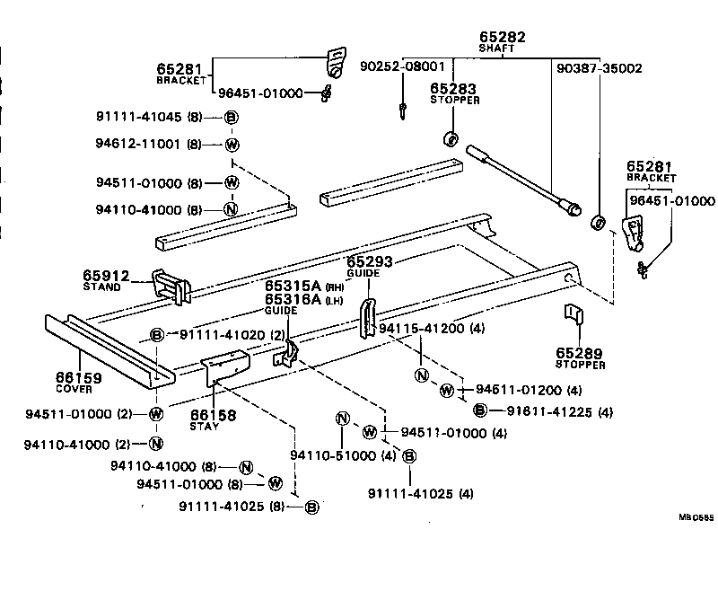 52154-92820 BRACKET, REAR BUMPER product image