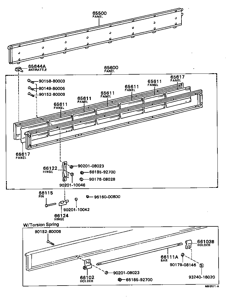 65641-92702 STRIP, SIDE GATE HINGE, INSIDE product image