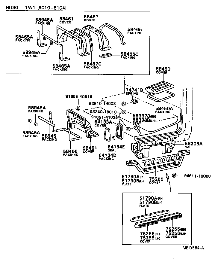 58311-92607 PAN, REAR FLOOR product image