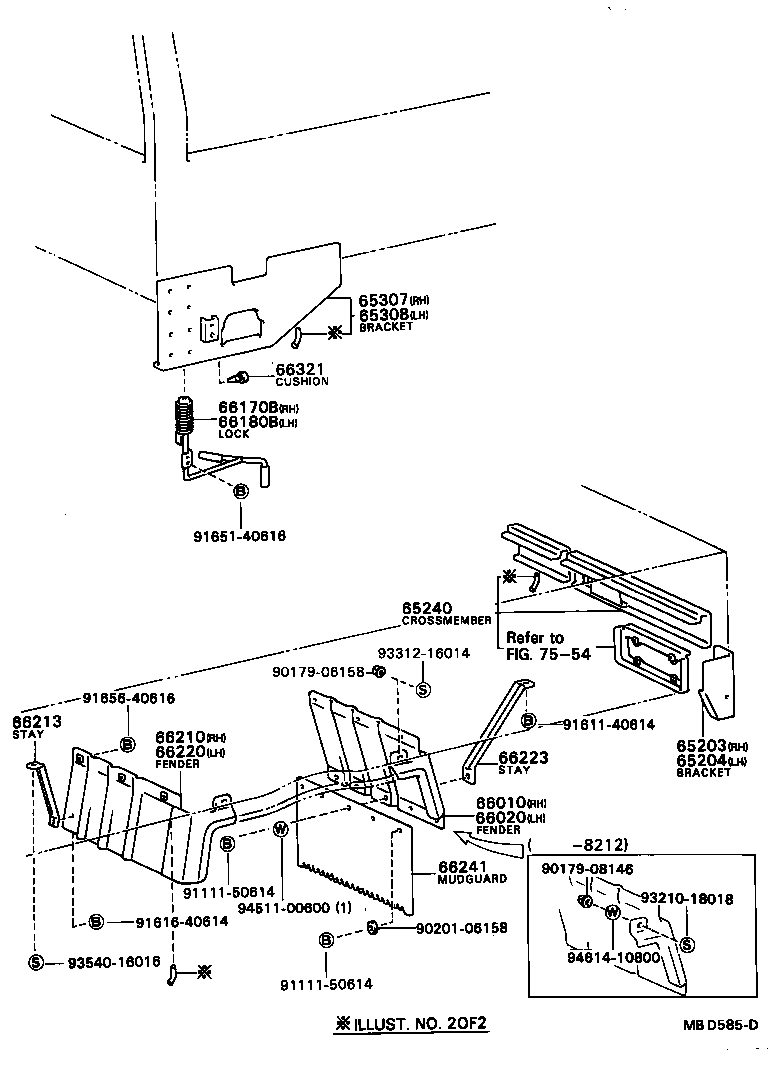 66203-92811 FENDER ASSY, REAR BODY, REAR RH product image